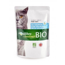 Equilibre & Instinct Pochons bio au saumon et aux légumes 100 g EM25