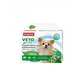 Beaphar Pipettes répulsives antiparasitaires Petit Chien Beaphar VETOpure 15612