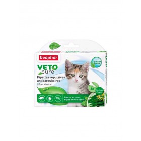 Beaphar Pipettes répulsives antiparasitaires Chaton Beaphar VETOpure 15615