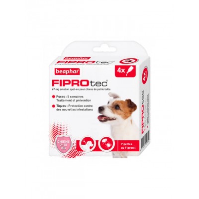 Beaphar Pipettes Antiparasitaires Chien 2 à 10 kg Beaphar FIPROtec 15783