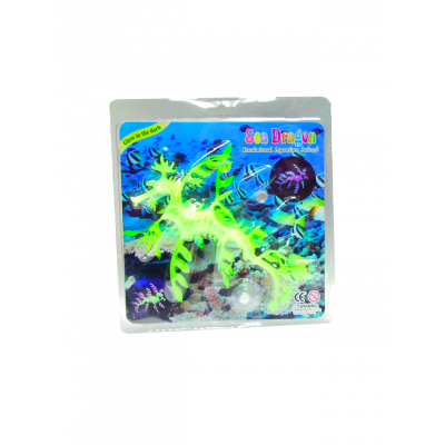 dm Décor d'aquarium en silicone Dragon Vert 1512LG