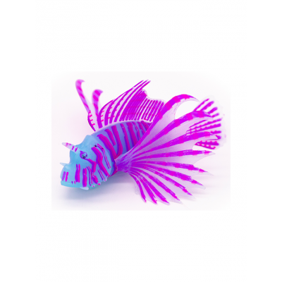 dm Décor d'aquarium en silicone Poisson Lion Violet 1503SP