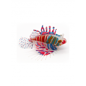 dm Décor d'aquarium en silicone Poisson Lion Rouge 1503B