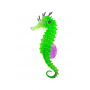 dm Décor d'aquarium en silicone Hippocampe Vert 1515G