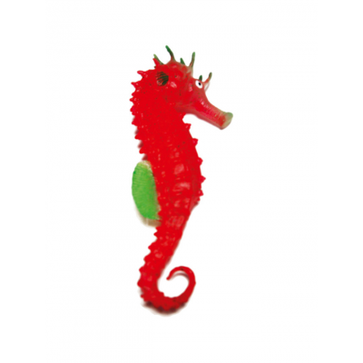 dm Décor d'aquarium en silicone Hippocampe Rouge 1515R