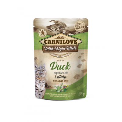 Carnilove Pochon Carnilove Grain free Adulte Canard & Herbe à chat 85 g 100385