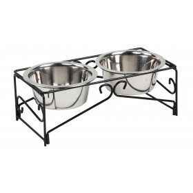 Pawise Support surélevé avec double gamelle Pawise 2 x 350 ml PW11012