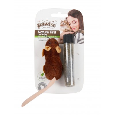Pawise Jouet Pawise Souris & Herbe à chat PW28302