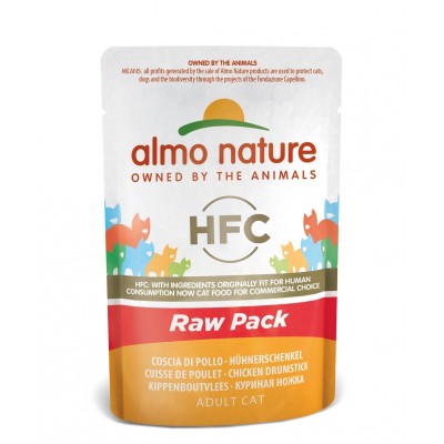 Almo Nature Pâtée en pochon HFC Raw Pack Cuisse de poulet Almo Nature 55 g ALC5820