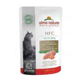 Almo Nature Pâtée en pochon HFC Natural Poulet & Crevettes 55 g ALC5802