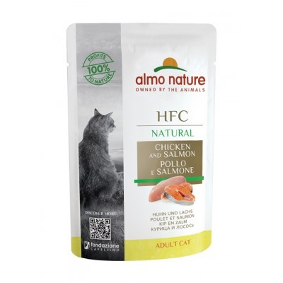 Almo Nature Pâtée en pochon HFC Natural Poulet & Saumon Almo nature 55 g ALC5803