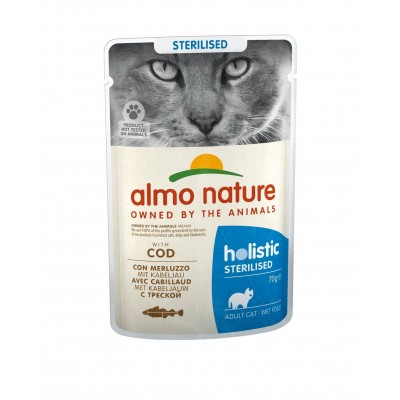 Almo Nature Pâtée en pochon Holistic Sterilised Morue Almo Nature 70 g ALC5290