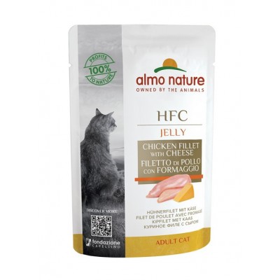 Almo Nature Pâtée en pochon HFC Jelly Filets de poulet & Fromage 55 g ALC5830