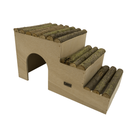 Elmato Maison escalier pour lapin 42 x 22 x 23 cm 10425