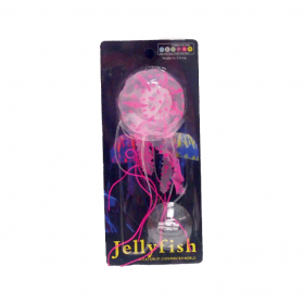 dm Décor d'aquarium en silicone Méduse Rose S 1502SB