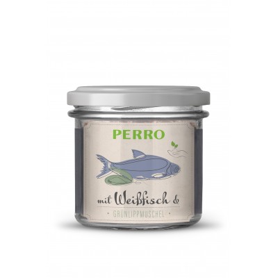 Perro TERRINE GOURMANDE DE NOËL POUR CHAT - PERRO, POISSON BLANC AUX MOULES AUX ORLES VERTES 59-83330