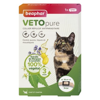 Beaphar Collier répulsif antiparasitaire Chaton & Chat Beaphar VETO...