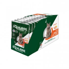 Effilés au Poulet 12x85g pour Chat - Equilibre et Instinct