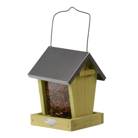 Mangeoire pour Oiseaux avec Silo en Bois