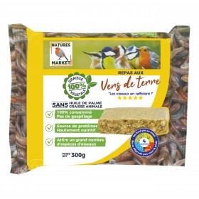 Repas pour Oiseaux aux Vers de Terre 100% Graisse Végétale