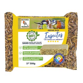 Repas pour Oiseaux aux Insectes 100% Graisse Végétale