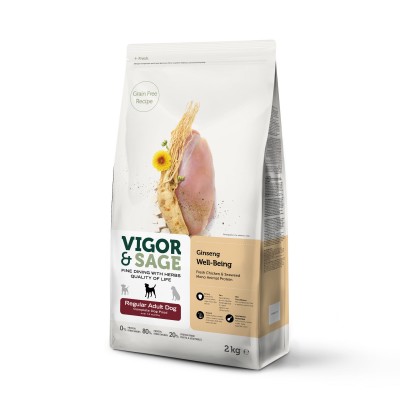 Vigor & Sage Croquettes Vigor & Sage - Ginseng, poulet & thé vert -...