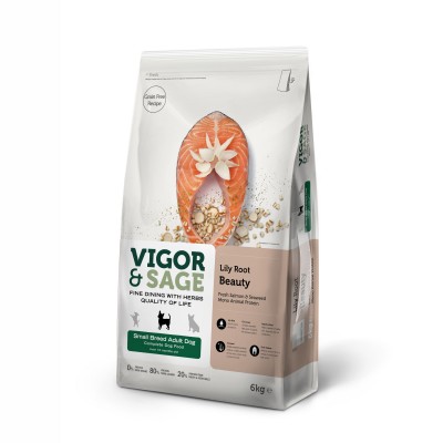 Vigor & Sage Croquettes Vigor & Sage - Racine de Lys, saumon & thé ...