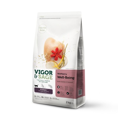 Vigor & Sage Croquettes Vigor & Sage - Baie de Goji, poulet & algue...