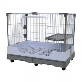 Cage avec Tiroirs pour Lapin Nain & Cochon d'Inde (82,5 x 55 x 67,5 cm)
