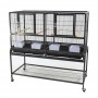 Cage Double Noire pour Oiseaux