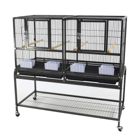 Cage Double Noire pour Oiseaux