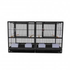 Extension Cage Double Noire pour Oiseaux