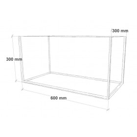 Aquarium 'Cuve Verre Nue' | HP Aquarium - 60 x 30 x 30 cm