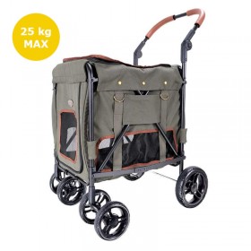 Poussette Chien 'Gentle Giant' | Ibiyaya - Army Green - Poids Max