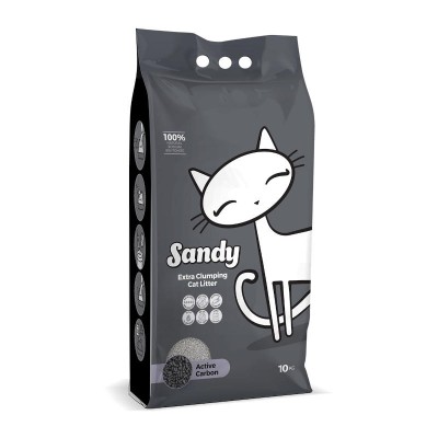Litière pour Chat 'Sandy Extra Clumping Active Carbon' | Sandy - Sac de 10 kg