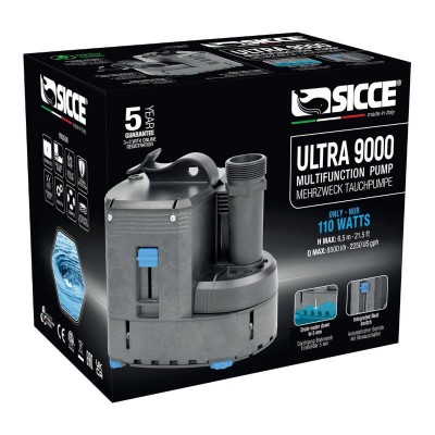 Pompe de Drainage Multi-Usages 'Ultra 9000' | Sicce - Emballage