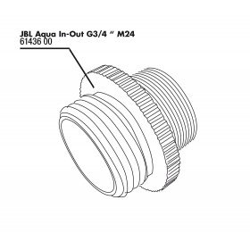 JBL JBL Aqua In-Out Adaptateur métallique G3/4 M24 6143600