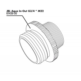 JBL JBL Aqua In-Out Adaptateur métallique G3/4 M28/M22 6143900