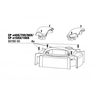 JBL JBL CP e4/7/9/15/1900/1,2 Vis tête de pompe 6019000