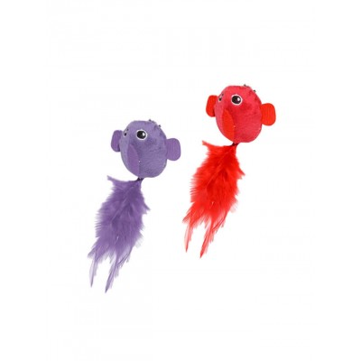 Duvo+ Assortiment d’oiseaux en peluche Rouge & Lilas Cat Toy Duvo+ 1717027