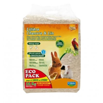 Tyrol Litière pour rongeurs et oiseaux - Chanvre & Lin 212226